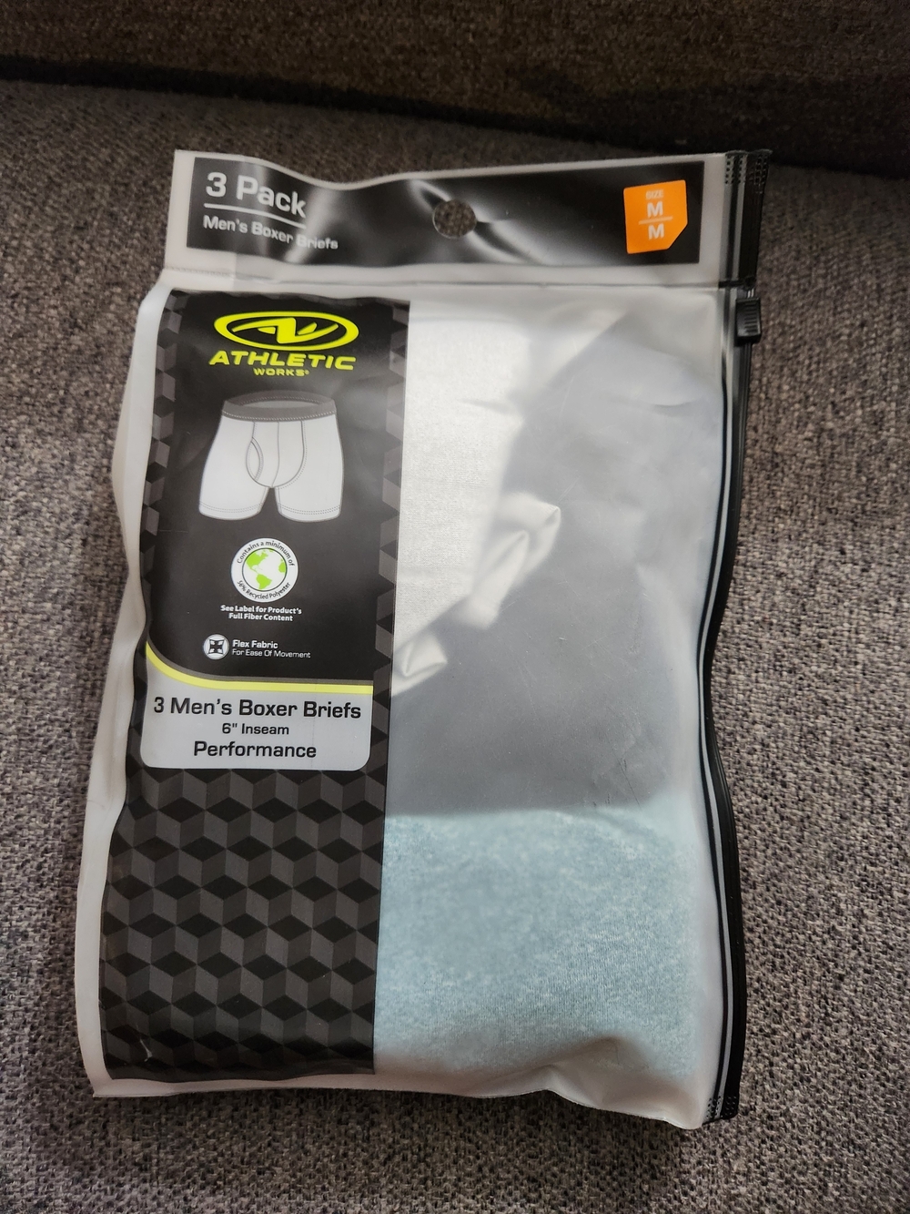 Athelic's Works Men's Boxer Briefs (3 Pack) Size M